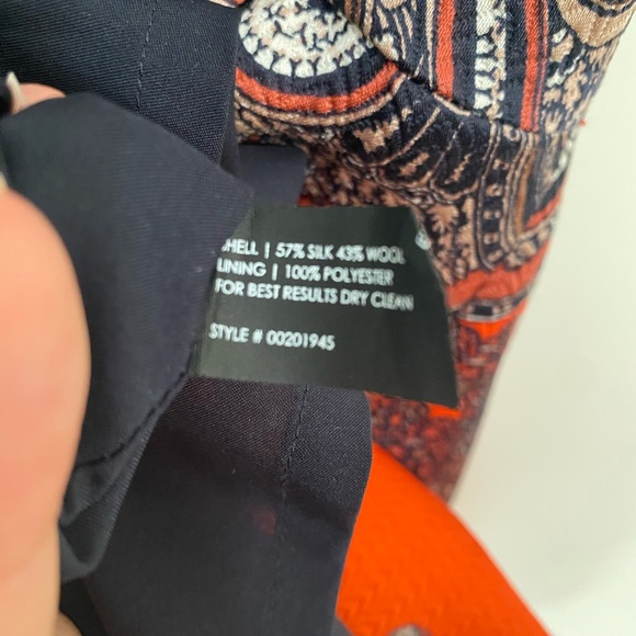 Club Monaco Paisley Silk and Wool Mini Dress - Picture 5 of 7